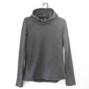 Mondetta Women's Lightweight Gray Chevron Athleisure Hoodie ~ Size Medium